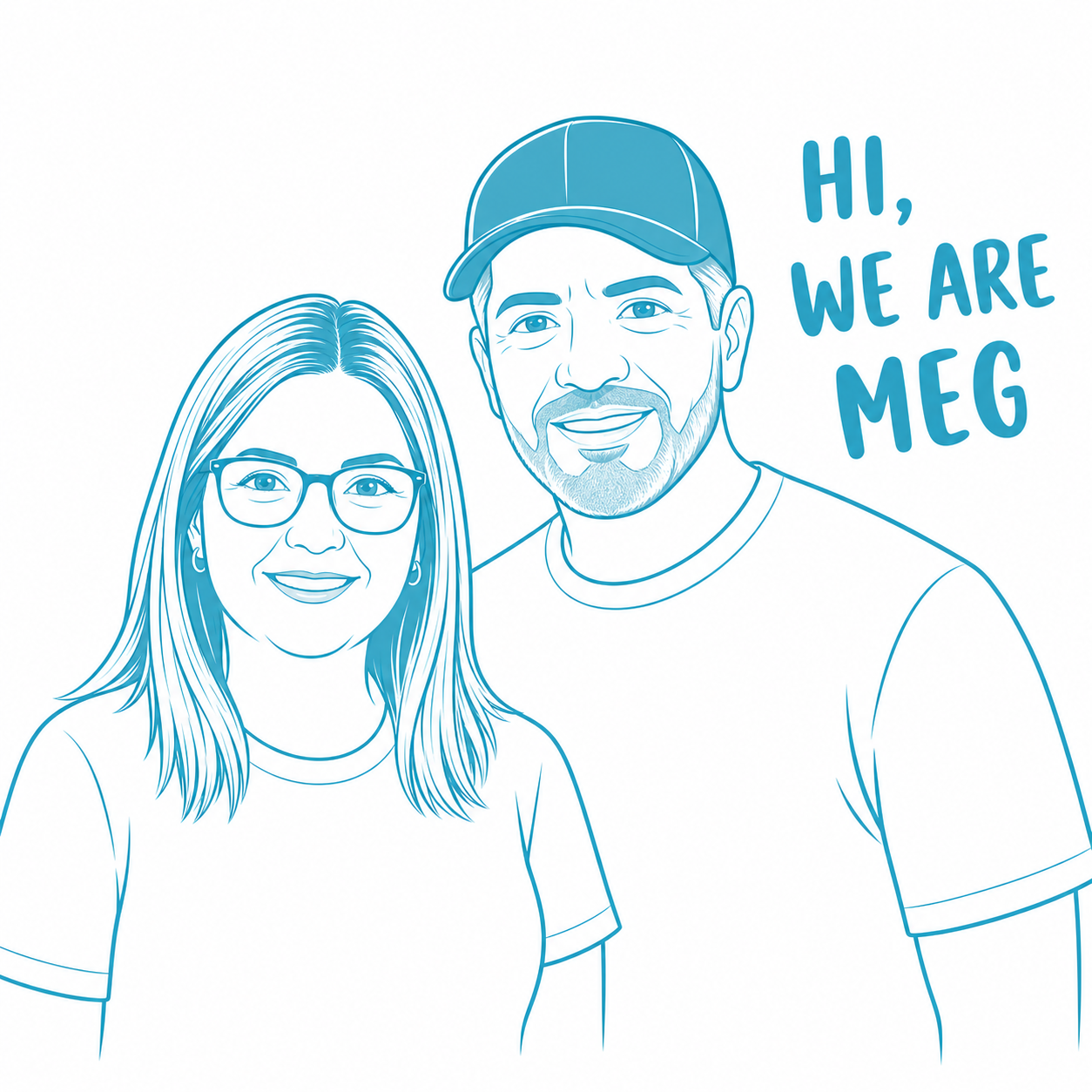 Illustration of the MEG Cleaning Services founders